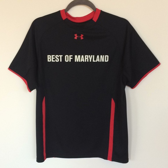 Maryland TERPS Team Issued Under Armour Heat Gear Shirt Size Adult Small Unisex - Picture 1 of 9